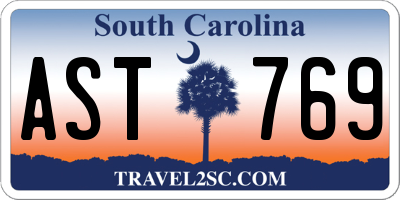 SC license plate AST769