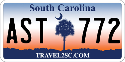 SC license plate AST772