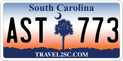 SC license plate AST773