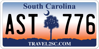 SC license plate AST776