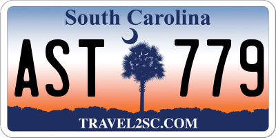 SC license plate AST779