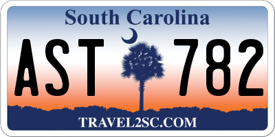 SC license plate AST782