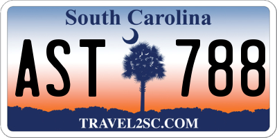 SC license plate AST788