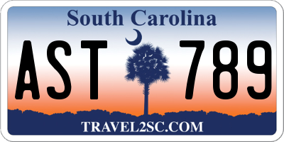 SC license plate AST789
