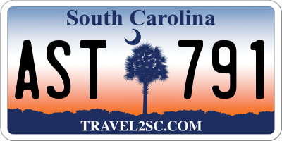 SC license plate AST791