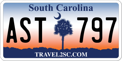 SC license plate AST797