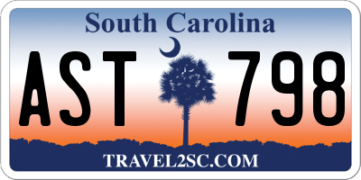 SC license plate AST798