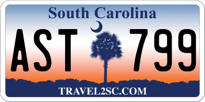 SC license plate AST799
