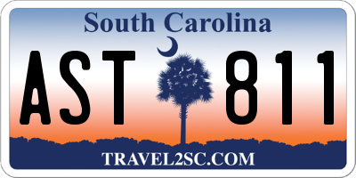 SC license plate AST811