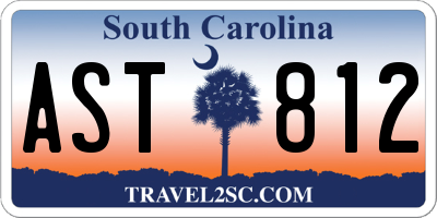 SC license plate AST812