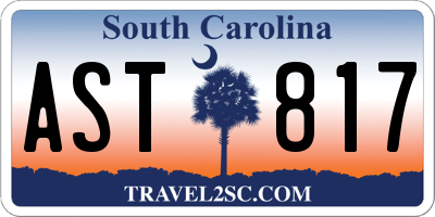 SC license plate AST817