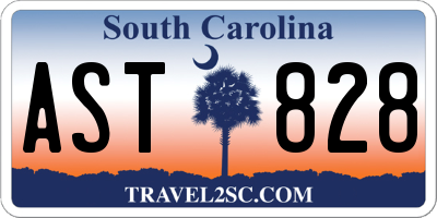 SC license plate AST828