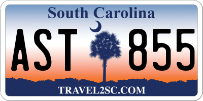 SC license plate AST855