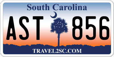 SC license plate AST856