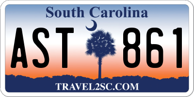 SC license plate AST861