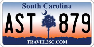 SC license plate AST879