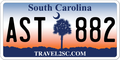 SC license plate AST882