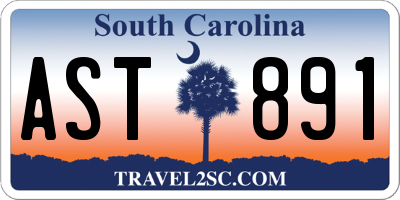 SC license plate AST891