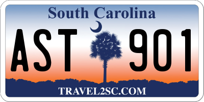 SC license plate AST901