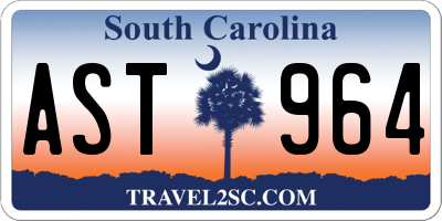 SC license plate AST964