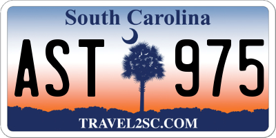 SC license plate AST975