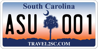 SC license plate ASU001
