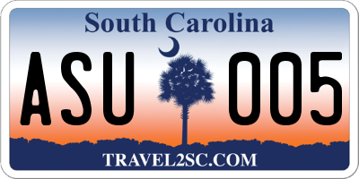 SC license plate ASU005