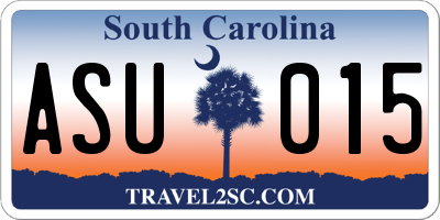 SC license plate ASU015