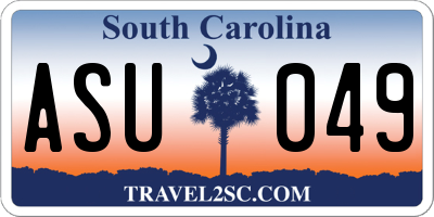 SC license plate ASU049