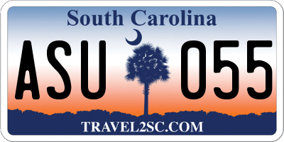 SC license plate ASU055