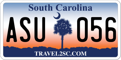 SC license plate ASU056