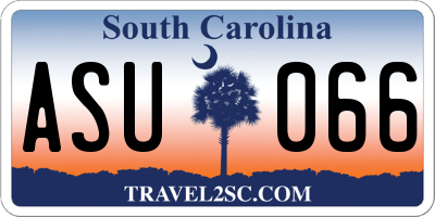 SC license plate ASU066