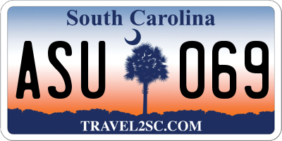 SC license plate ASU069
