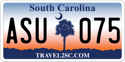 SC license plate ASU075