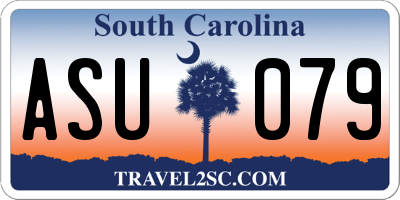 SC license plate ASU079