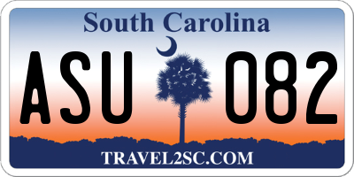 SC license plate ASU082