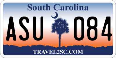 SC license plate ASU084