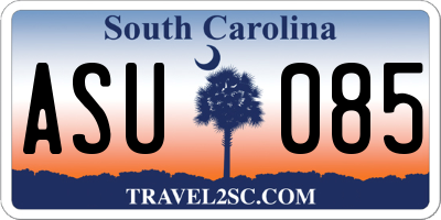 SC license plate ASU085