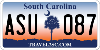 SC license plate ASU087