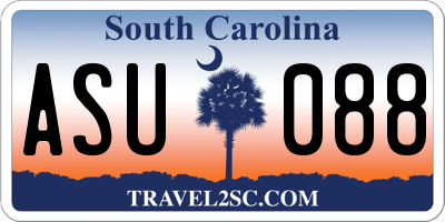 SC license plate ASU088