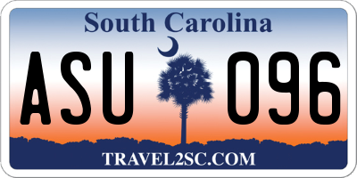 SC license plate ASU096