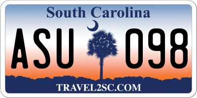 SC license plate ASU098
