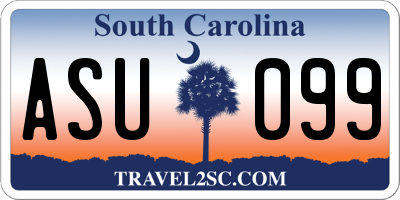 SC license plate ASU099