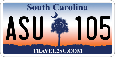 SC license plate ASU105
