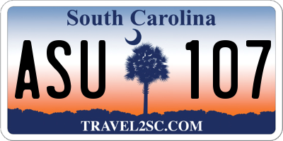 SC license plate ASU107