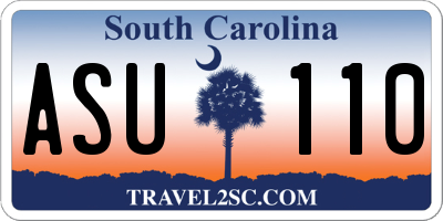 SC license plate ASU110
