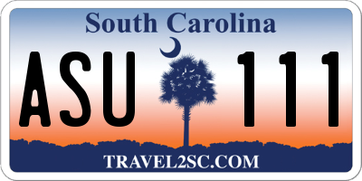 SC license plate ASU111