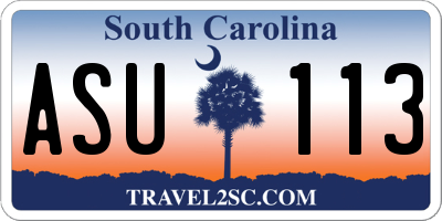 SC license plate ASU113