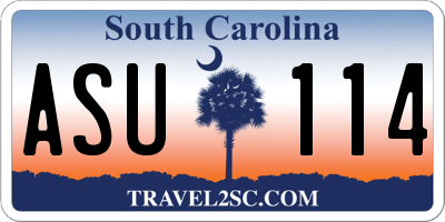 SC license plate ASU114