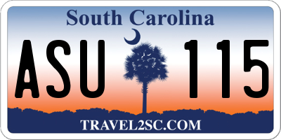 SC license plate ASU115